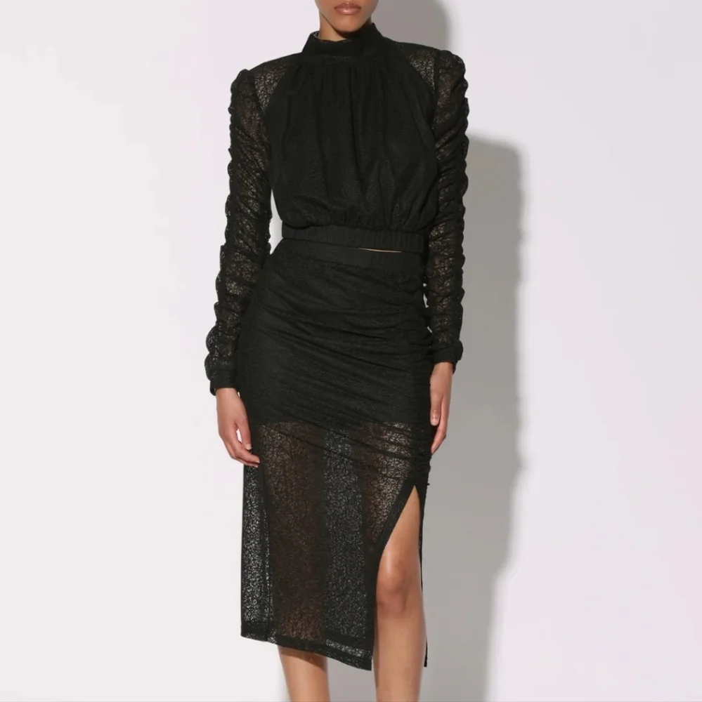 Walter Baker Stephana Ruched‎ Midi Skirt Sz Medium